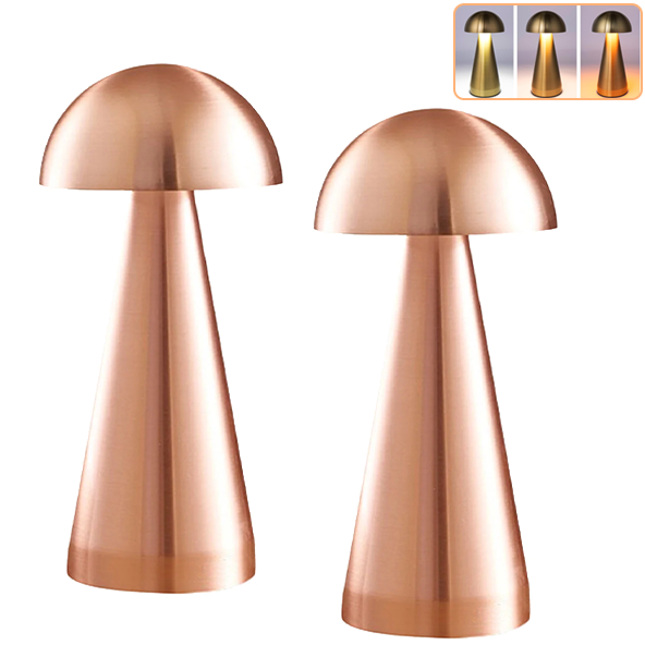 Zestaw 2 bezprzewodowych lamp stołowych LED, dotykowa lampka nocna ze ściemniaczem, ładowalna lampka biurkowa, 3 regulowane temperatury barwowe