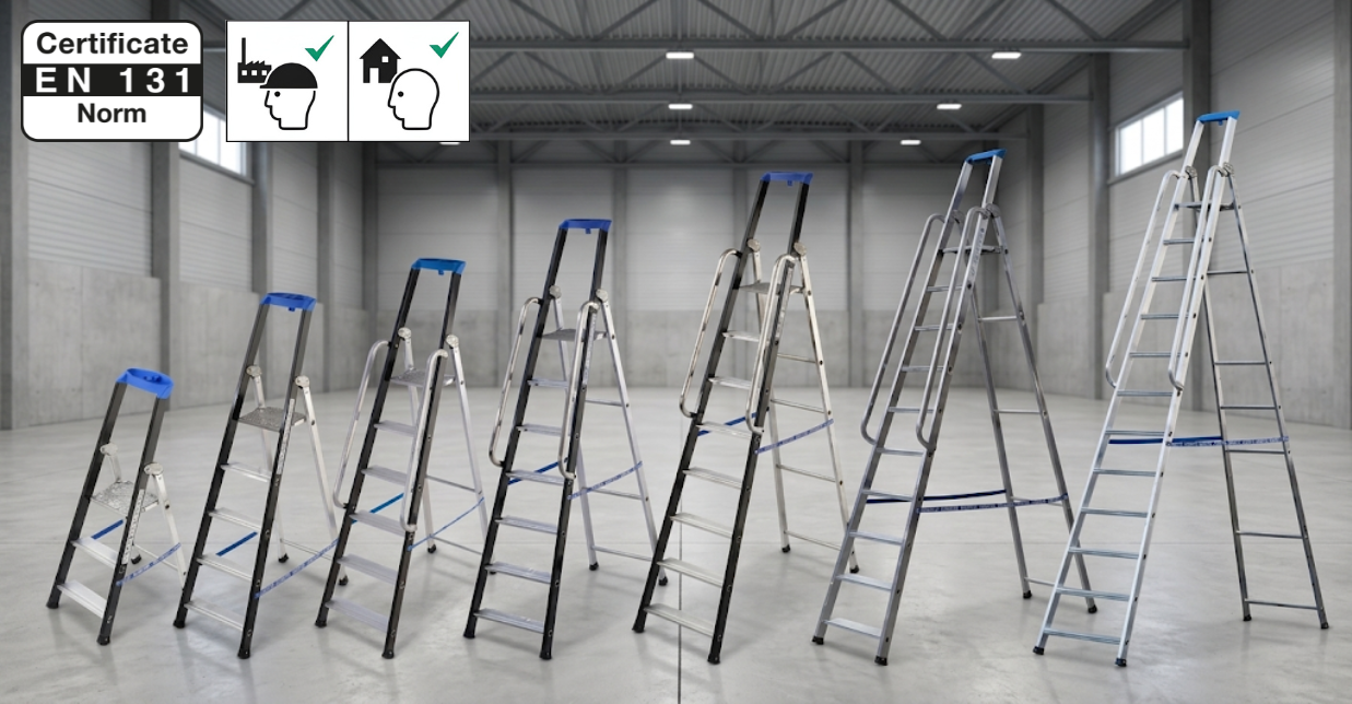 Scala in alluminio doppia In 8 Gradini Gierre Professional AL757 - 3