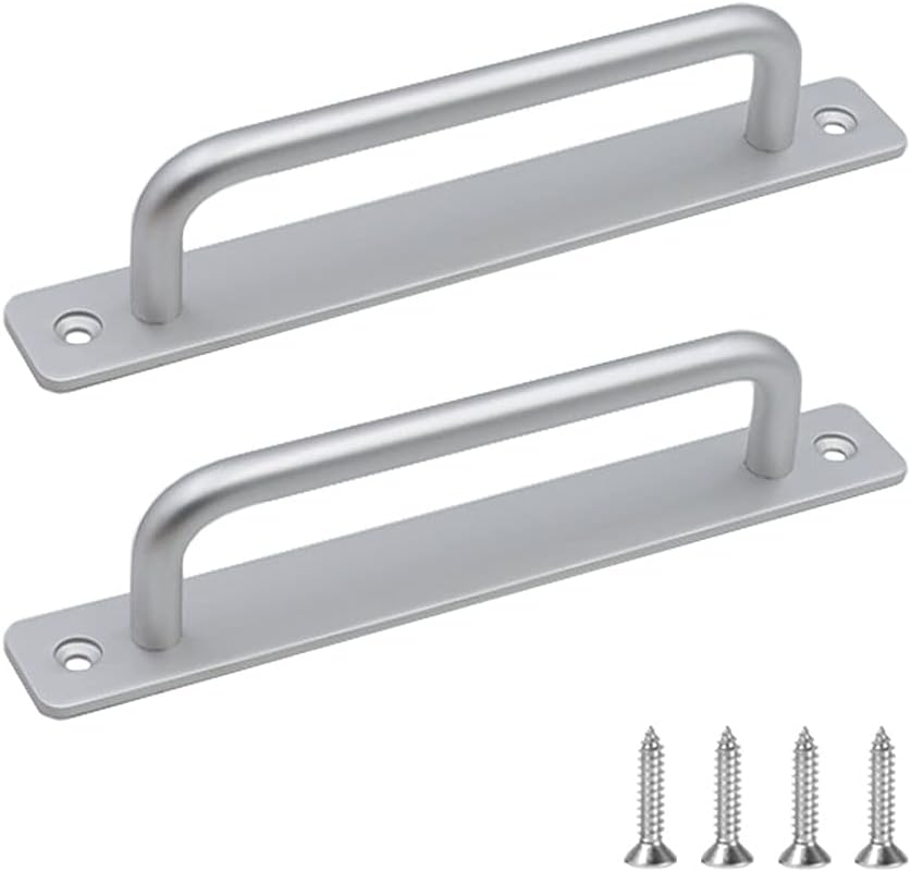 (Czarne, 243 mm) Zestaw 2 wytrzymałych klamek do drzwi ze stopu aluminium do drzwi wewnętrznych i zewnętrznych, do stodoły ...