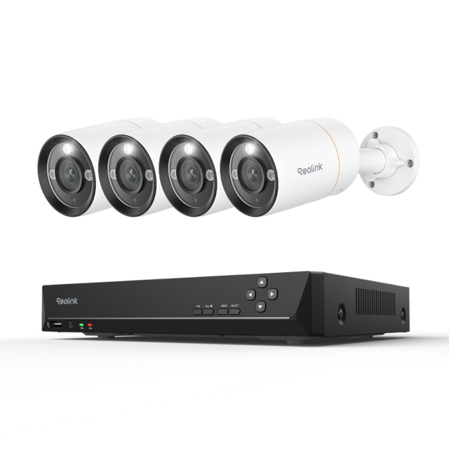 Kit de vidéosurveillance avec 8CH 2To PoE NVR et 4 caméra 6K PoE bullet, Reolink