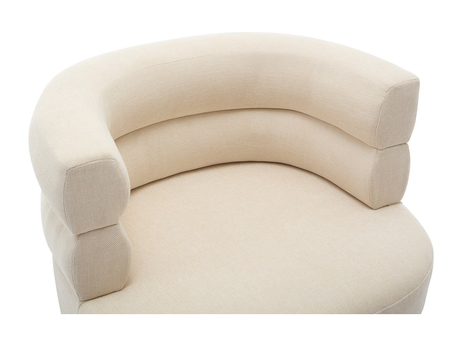 Fauteuil en tissu beige CAMEDO - 4
