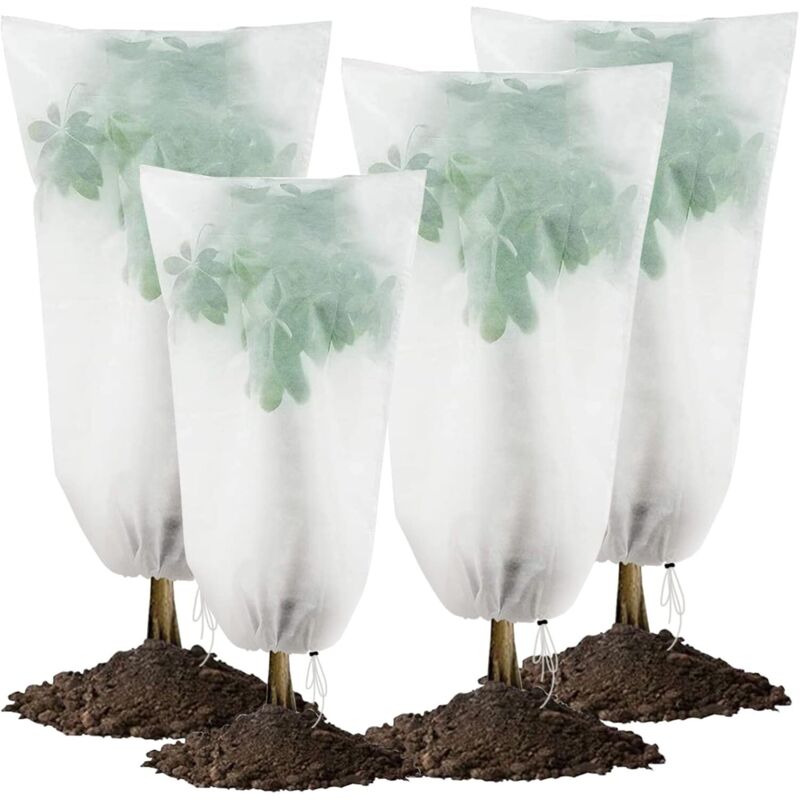Set de 4 huse de iarnă pentru plante de exterior, 80x120cm, husă de protecție pentru plante 4buc