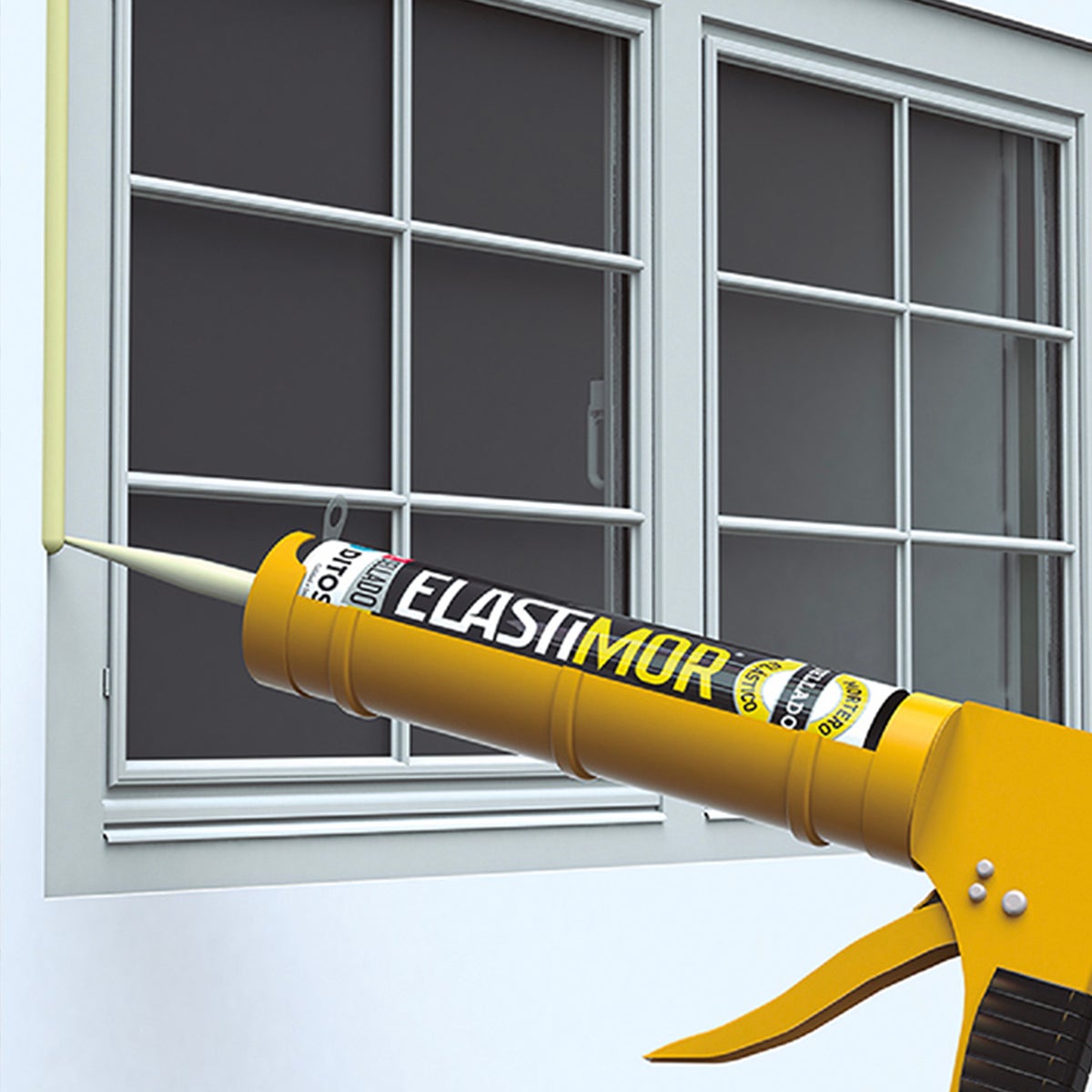ELASTIMOR Mortier d'étanchéité, Ciment Express, Imperméable, pour taping, grouting, scellement, jointoiement, réparations, Tube 310 ml x1, Gris - 4