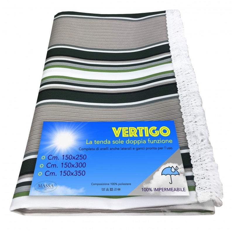 TENDA SOLE VERTIGO da esterno GIARDINO balcone RIGHINO VERDE impermeabile e idrorepellente Cm. 150 x 250 - 6
