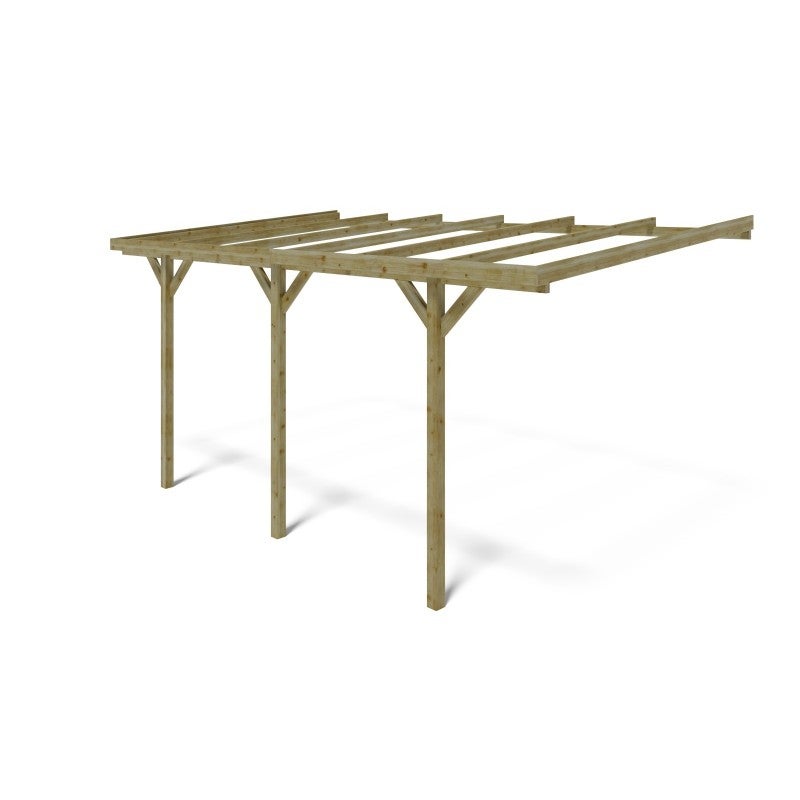 Carport, abri de voiture 3x5.24 m - 15 m2 - adossé&nbsp; - CAR6 - ALTANKA - 6