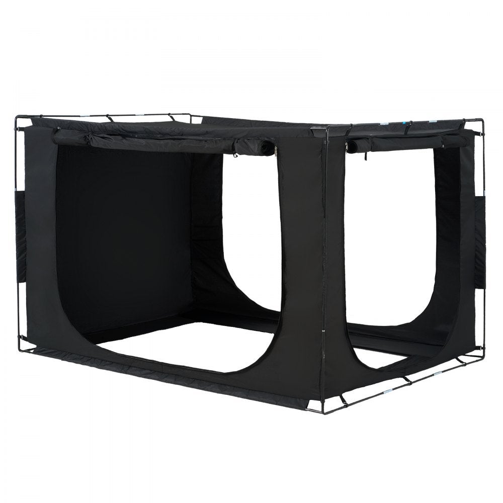 Tenda da letto nera 203x152x119cm con 3 ingressi e protezione contro la luce TEKMAQUINAS - 3