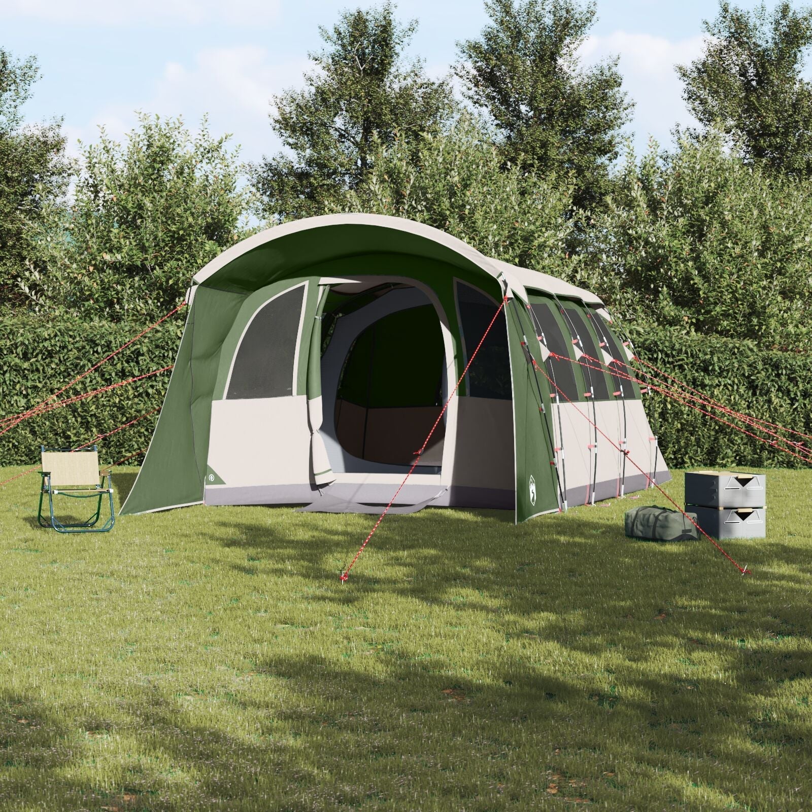 Namioty z dachem Zielony 576 x 325 x 213 cm Poliester
