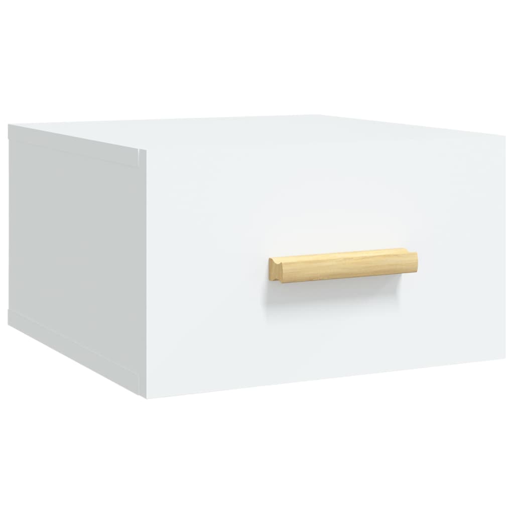 Mesita de noche de pared，Mesilla de noche flotante blanco 35x35x20 cm CFW45185 - 2