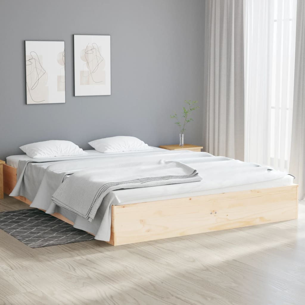 Łóżko Drewniane Rama Łóżka Sofa Brązowe Do Sypialni Pokoju 120x190 cm