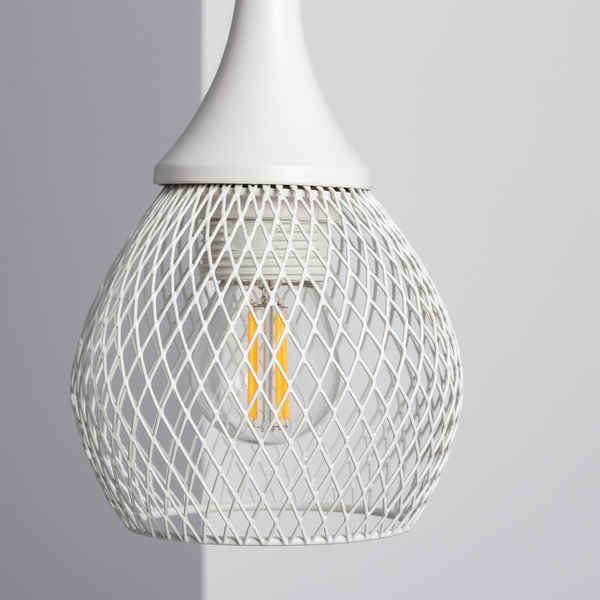 Ledkia Lámpara de Mesa de Metal y Madera Monah Blanco - 9