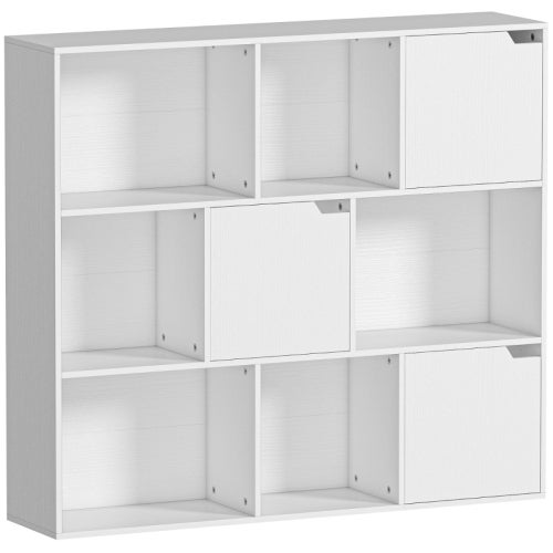 Libreria A Scaffali ZIGZAG - Rovere E Bianco - 3 Livelli - 145 X 145 X 28 Cm 88908396