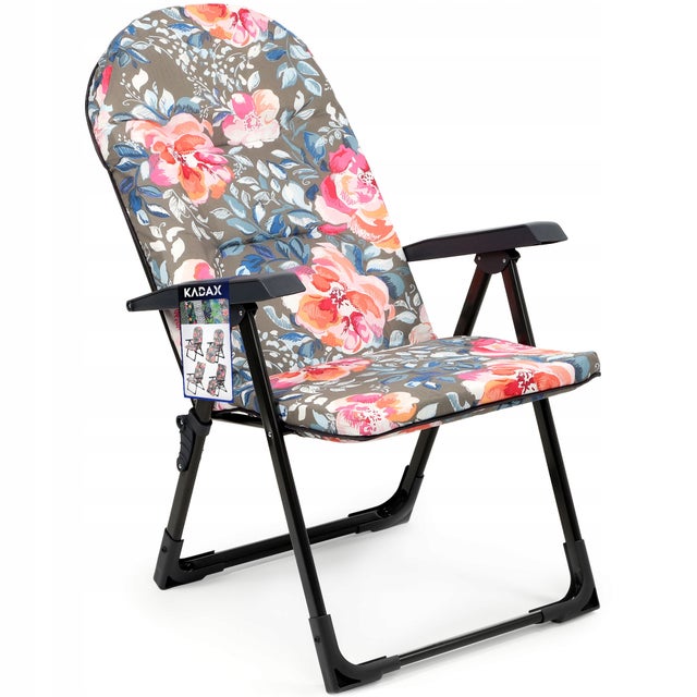 LEŻAK OGRODOWY FOTEL SKŁADANY PLAŻOWY TURYSTYCZNY REGULOWANY WYGODNY TARAS