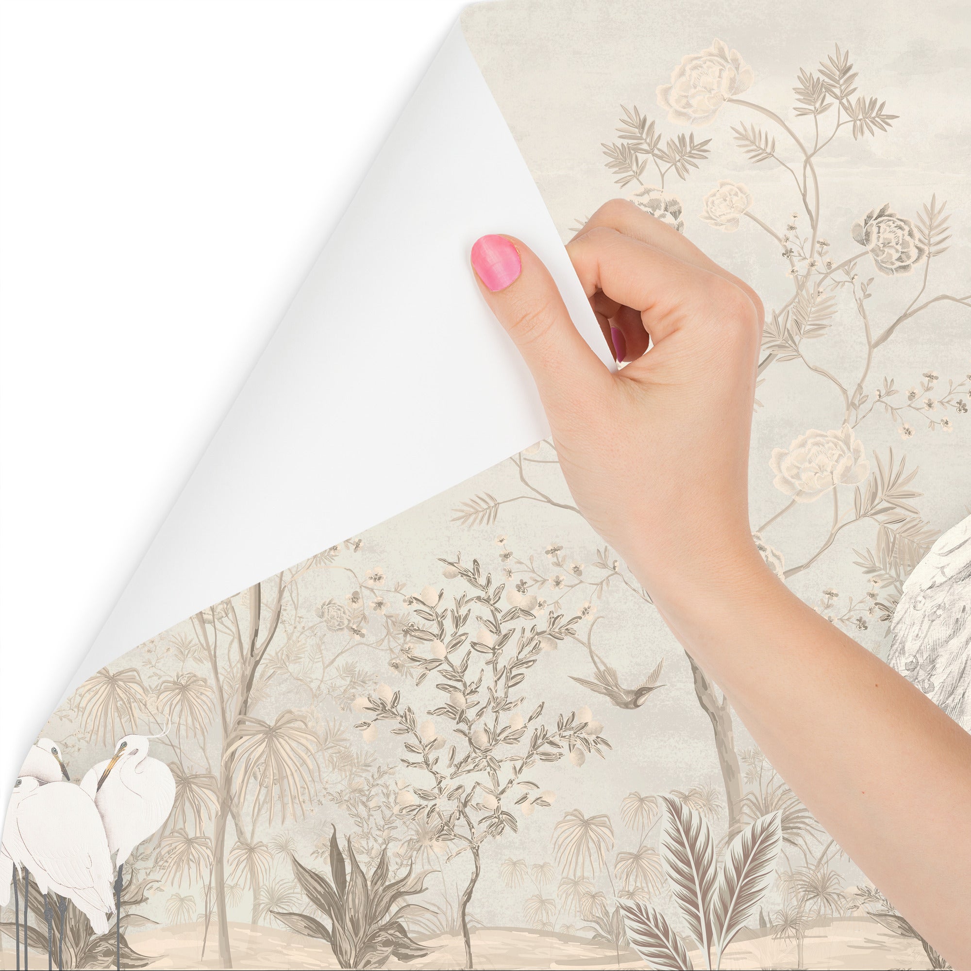 Papel Pintado Vilene Photo TREES Leaves Birds Para Salon 520cm x 318cm ...