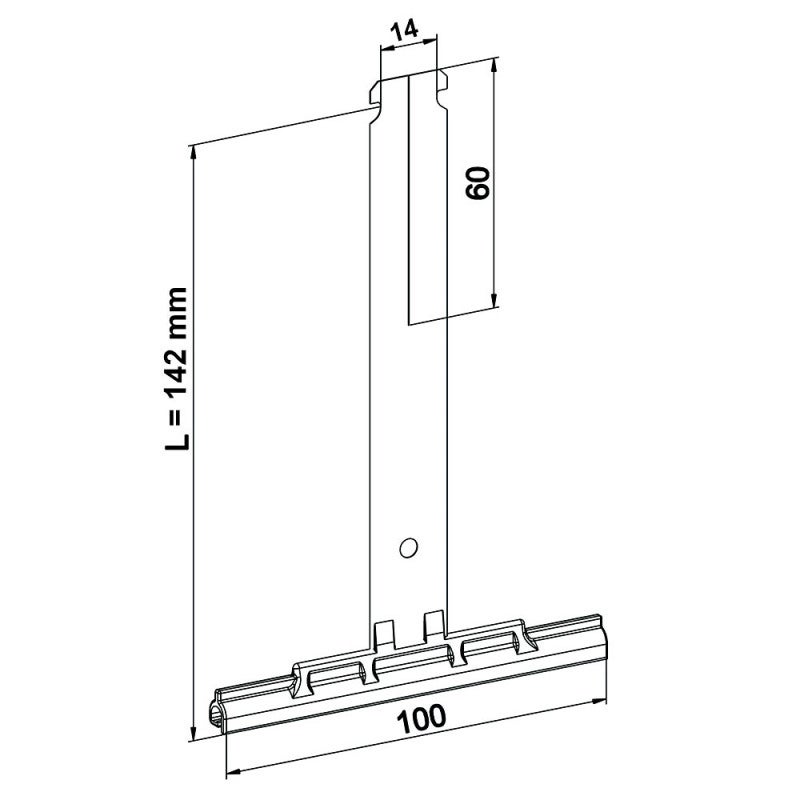 Attache tablier à clipper pour lame de 8 mm tube ZF - 2