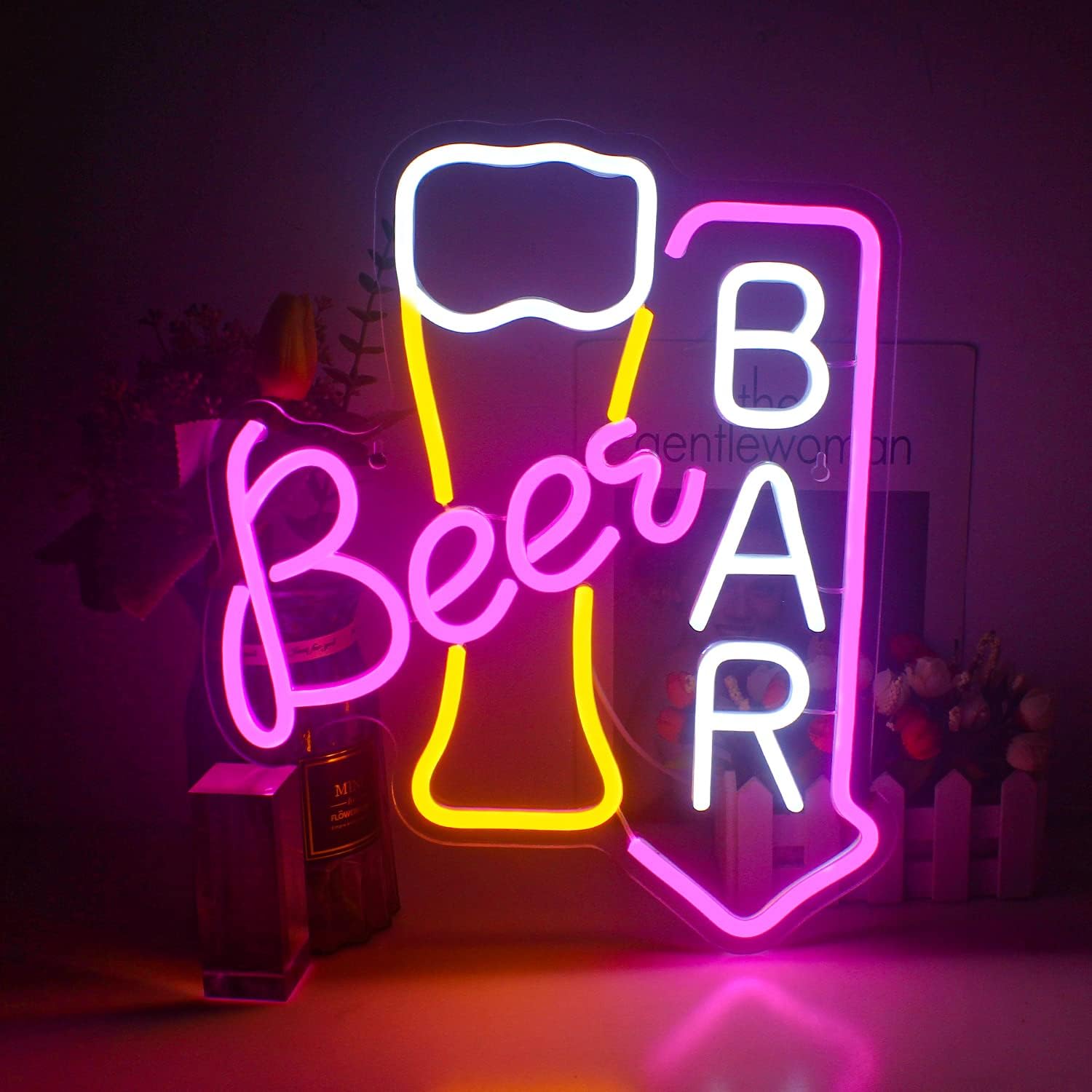 Świetlne znaki neonowe do dekoracji ścian, bar piwny, pub, bar piwny, dekoracja wnętrz, sklep, dyskoteka