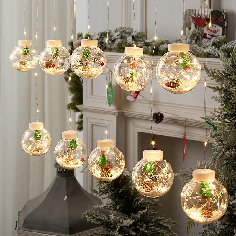 Luci a sfera natalizie da 3 m, corda luminosa USB per tende natalizie, luci per decorazioni natalizie con telecomando e ornamento natalizio | Leroy Merlin