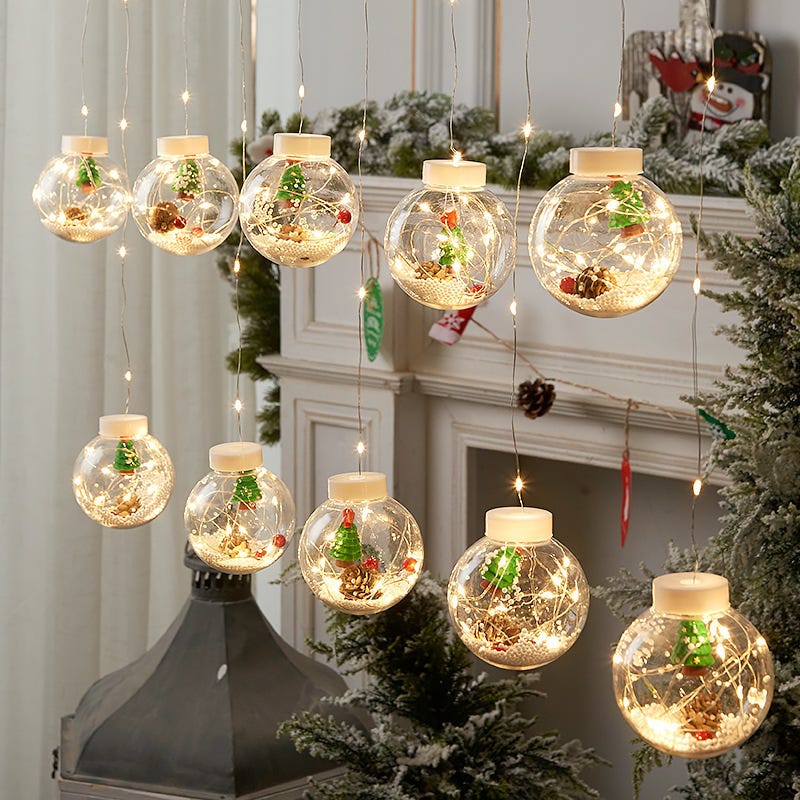 Luci a sfera natalizie da 3 m, corda luminosa USB per tende natalizie, luci per decorazioni natalizie con telecomando e ornamento natalizio | Leroy Merlin Luci a sfera natalizie da 3 m, corda luminosa USB per tende natalizie, luci per decorazioni natalizie con telecomando e ornamento natalizio | Leroy Merlin