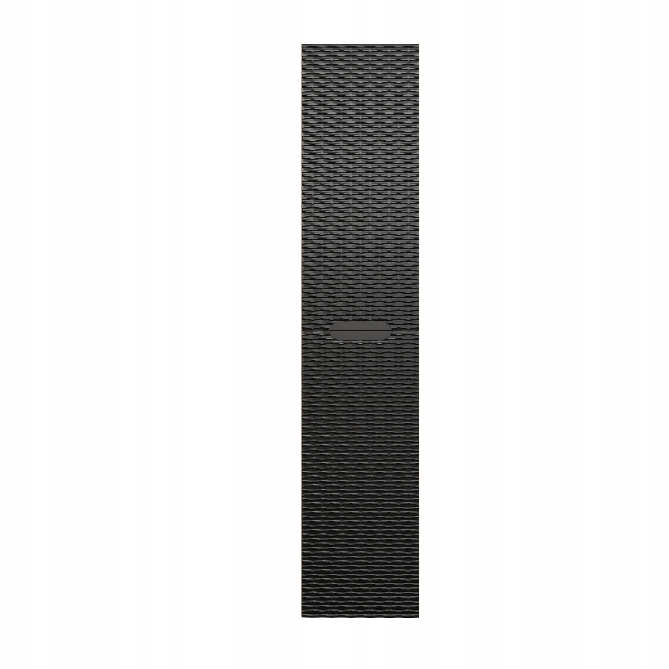 Słupek łazienkowy OCEAN 170 cm czarny dąb olejowany front 3D MDF wiszący - 7