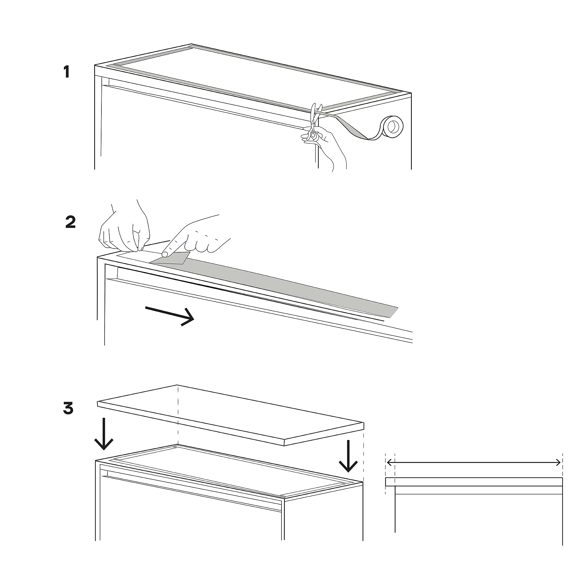 ARREGUI Basic CRA37-B Plateau, plan de travail pour poubelle de recyclage ARREGUI Basic et ARREGUI Vario, installation facile avec adhésif, chêne - 6