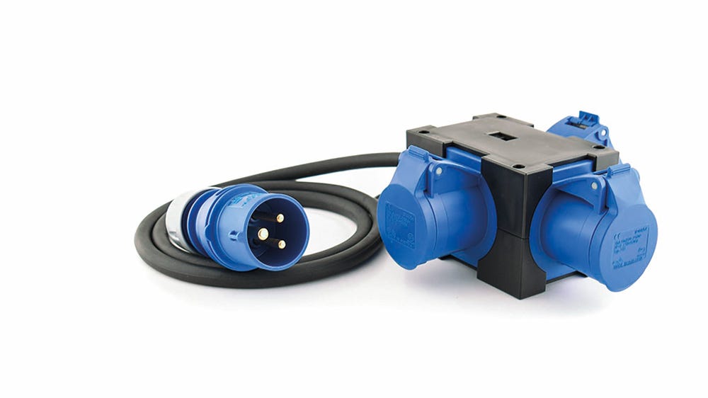 3p Distribution Coffret de distribution CEE - in : CEE 16A 3P 230 V / out : 3xCEE 16A ...