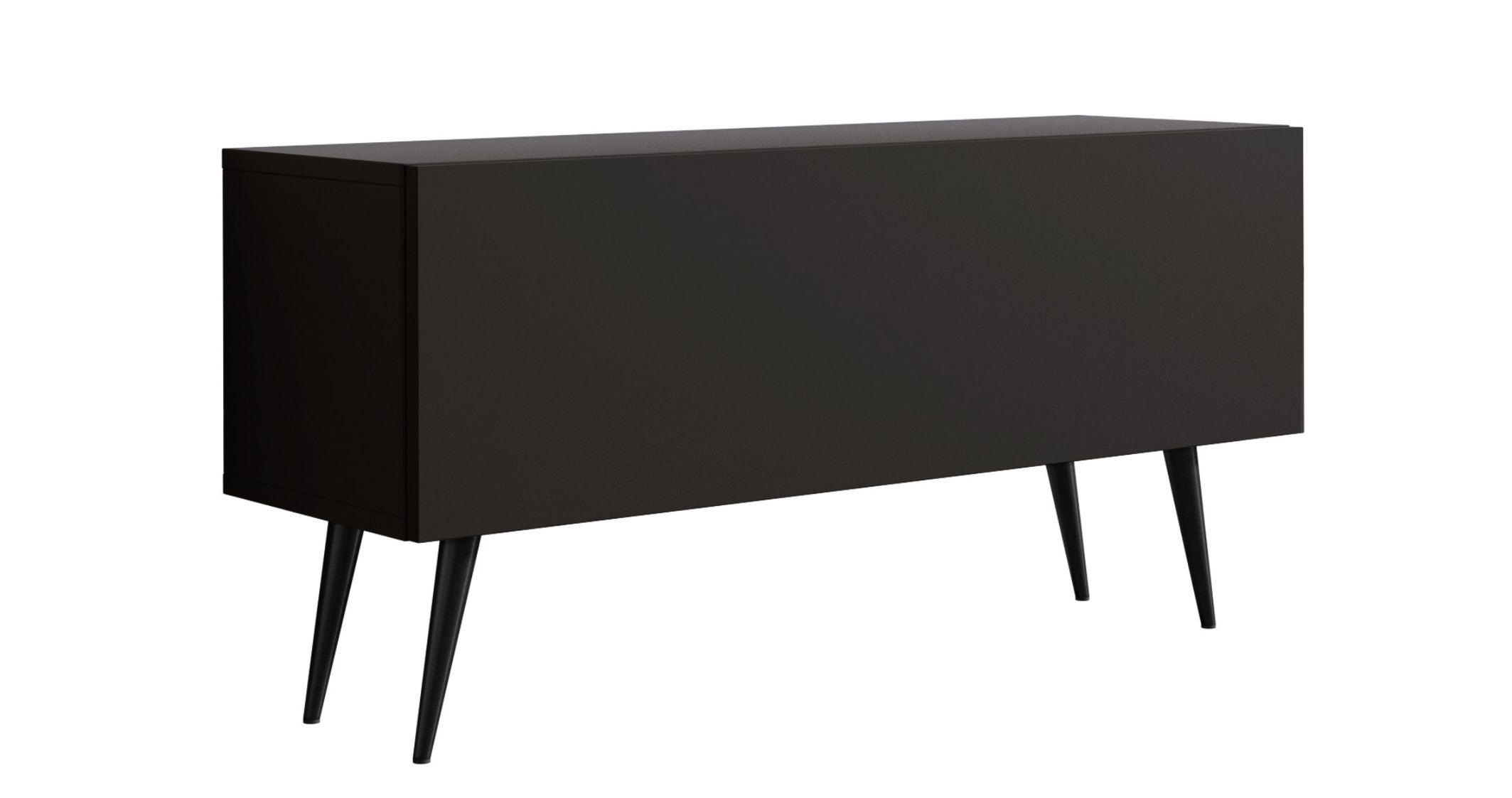 Szafka RTV : Czarny Matowy, czarne nogi, 100 x 32 x 52 cm