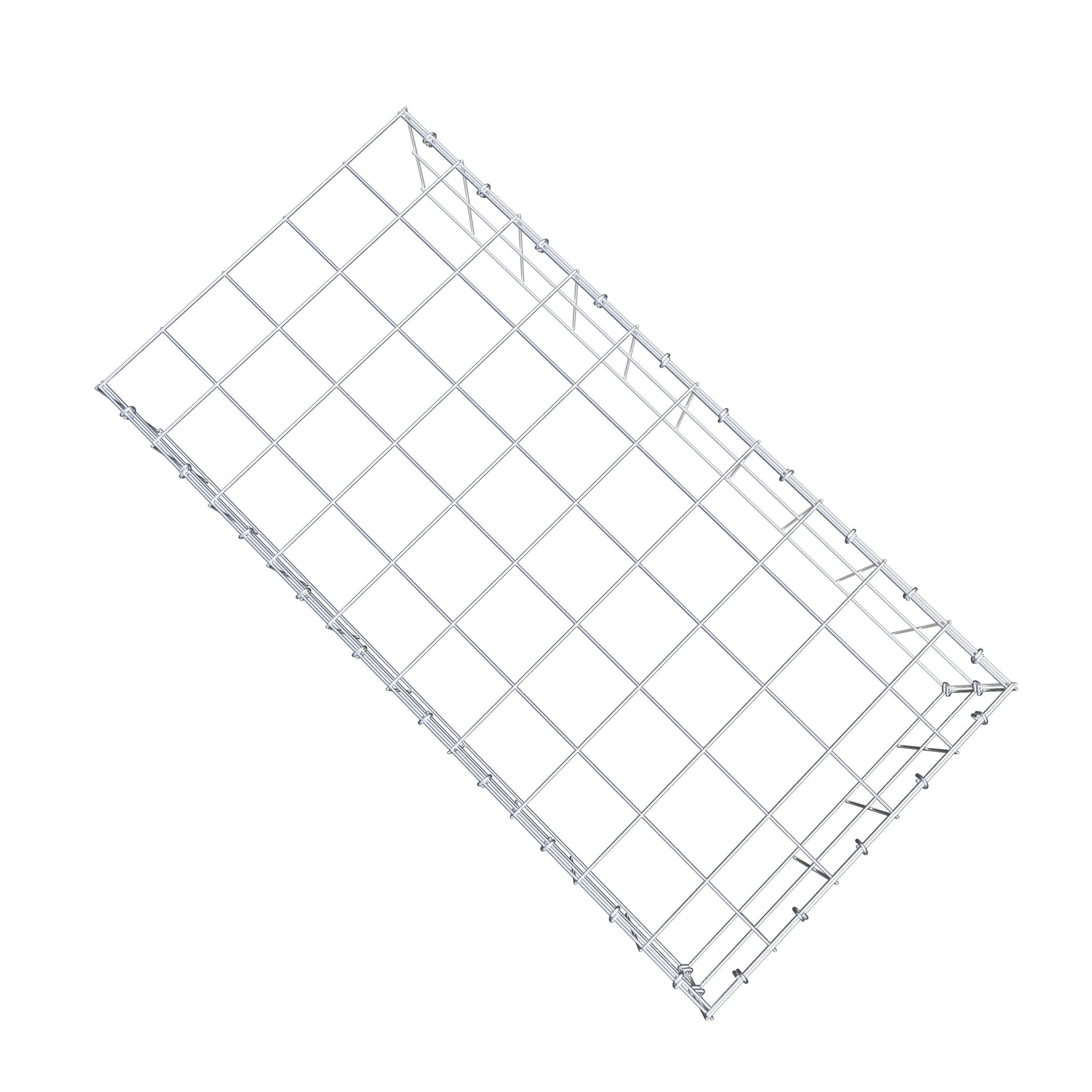 Gavión para ampliar y apilar, 100x20x50cm (LxHxP), malla 10 x 10cm, sin rejilla frontal ni inferior - 8