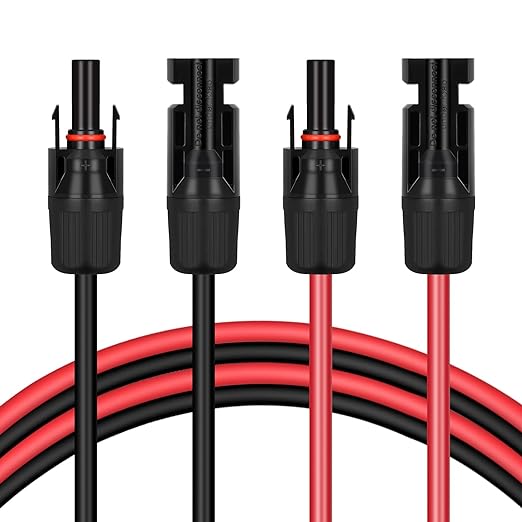 Câble Extension Solaire 30m - 10 AWG, IP67, 1500V - Connecteurs MC4 Mâle/femelle - Pour Panneaux, Camping-car, Bateau - 3