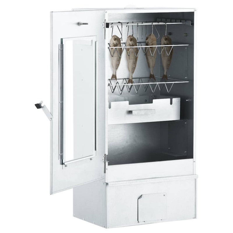 Fumoir de four à BBQ avec 1 kg de copeaux de bois 44,5x29x83 cm - 4