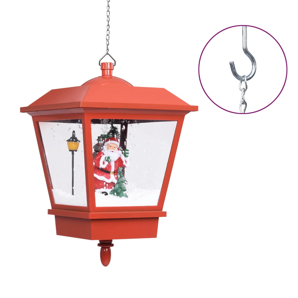 Maison Exclusive - Lampada Natalizia Sospesa LED e Babbo Natale Rossa 27x27x45 cm - 2