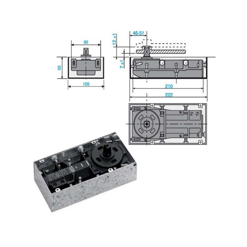 Chiudiporta Mab Art. 7700 A Pavimento - Sistema Di Chiusura Porte Automatico - Foto 8