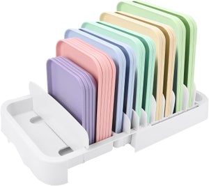 Range Couvercles Extensible XULIERUX 32-55cm - Organisateur Cuisine Avec 8 Séparateurs Pour Placard