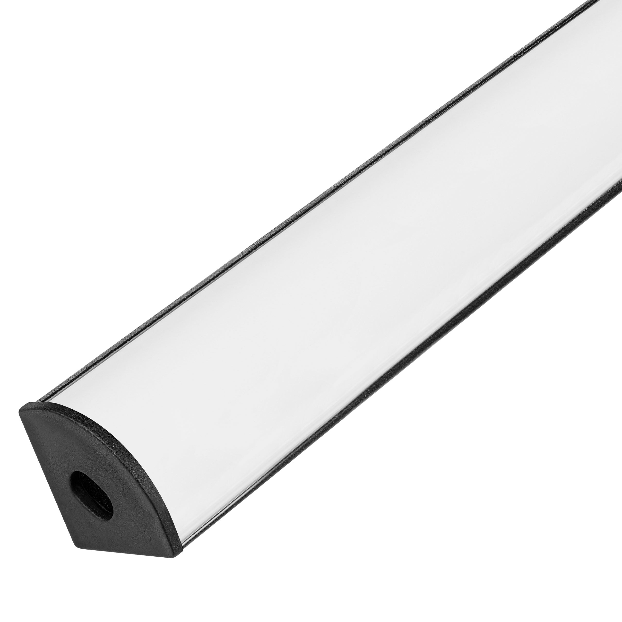 Profil do taśm LED 2m 16x16mm kątowy aluminiowy czarny z mlecznym kloszem MasterLED