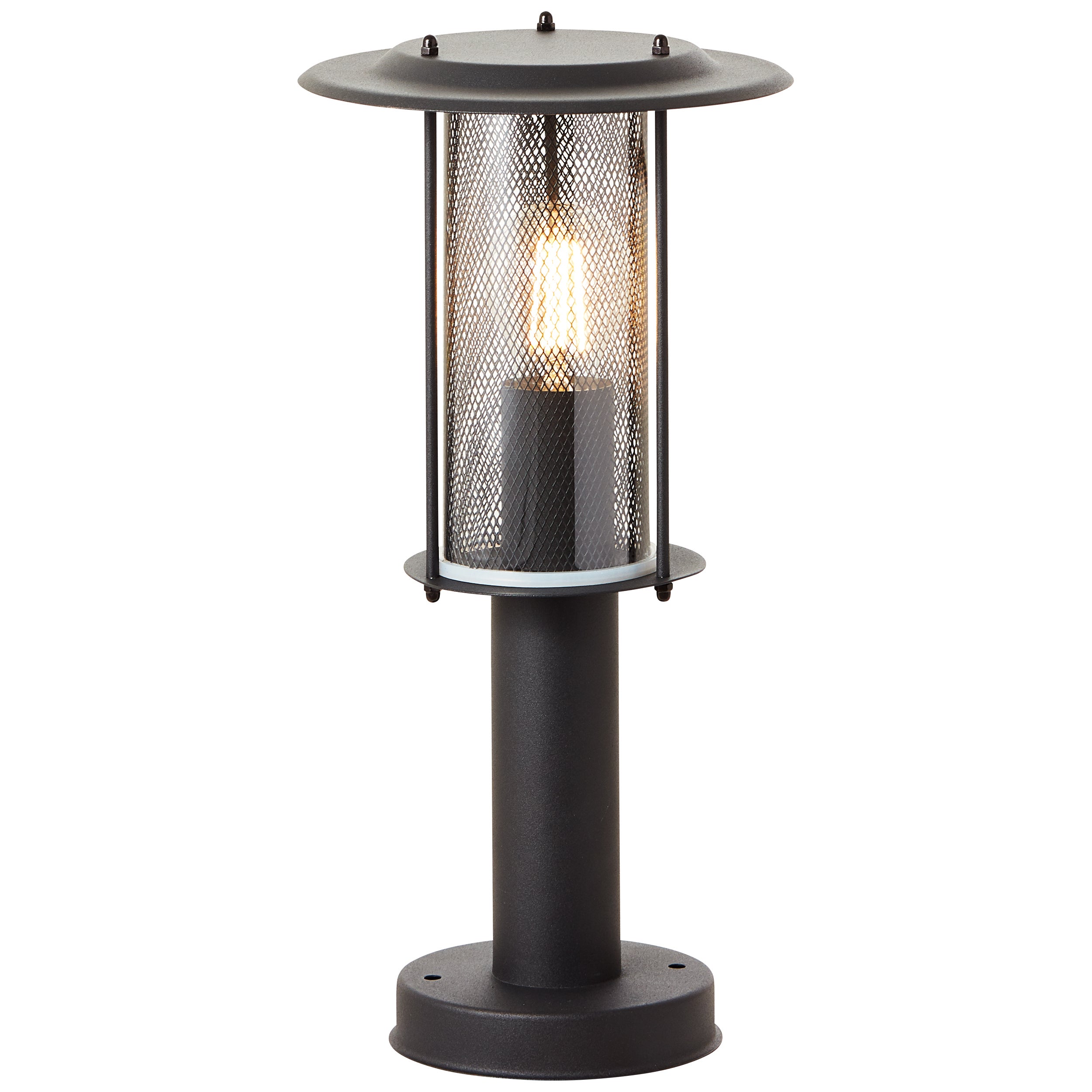 Brilliant Detroit zewnętrzna kolumna oświetleniowa 40 cm czarny matowy Metal, tworzywo sztuczne 1x A60, E27, 20 W, pasuje do zwykłej żarówki (brak w z