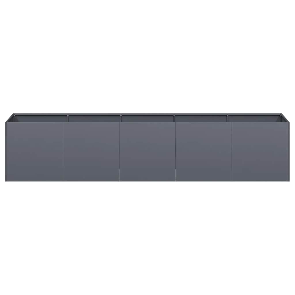Jardinière，Pot de Fleurs anthracite 200x40x40 cm acier laminé à froid CFW39268 - 4