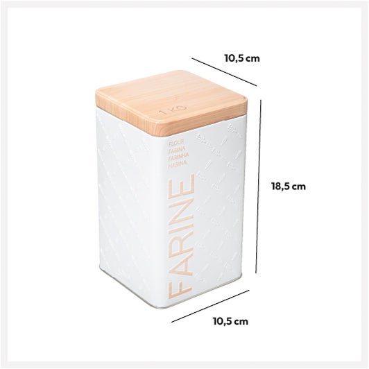 Boîte alimentaire FIVE Farine Scandi ED BR6 métal - 6