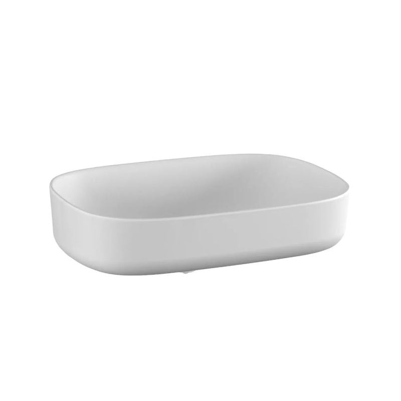 Umywalka nablatowa DUKLA 56x37 cm Solid Surface biały mat