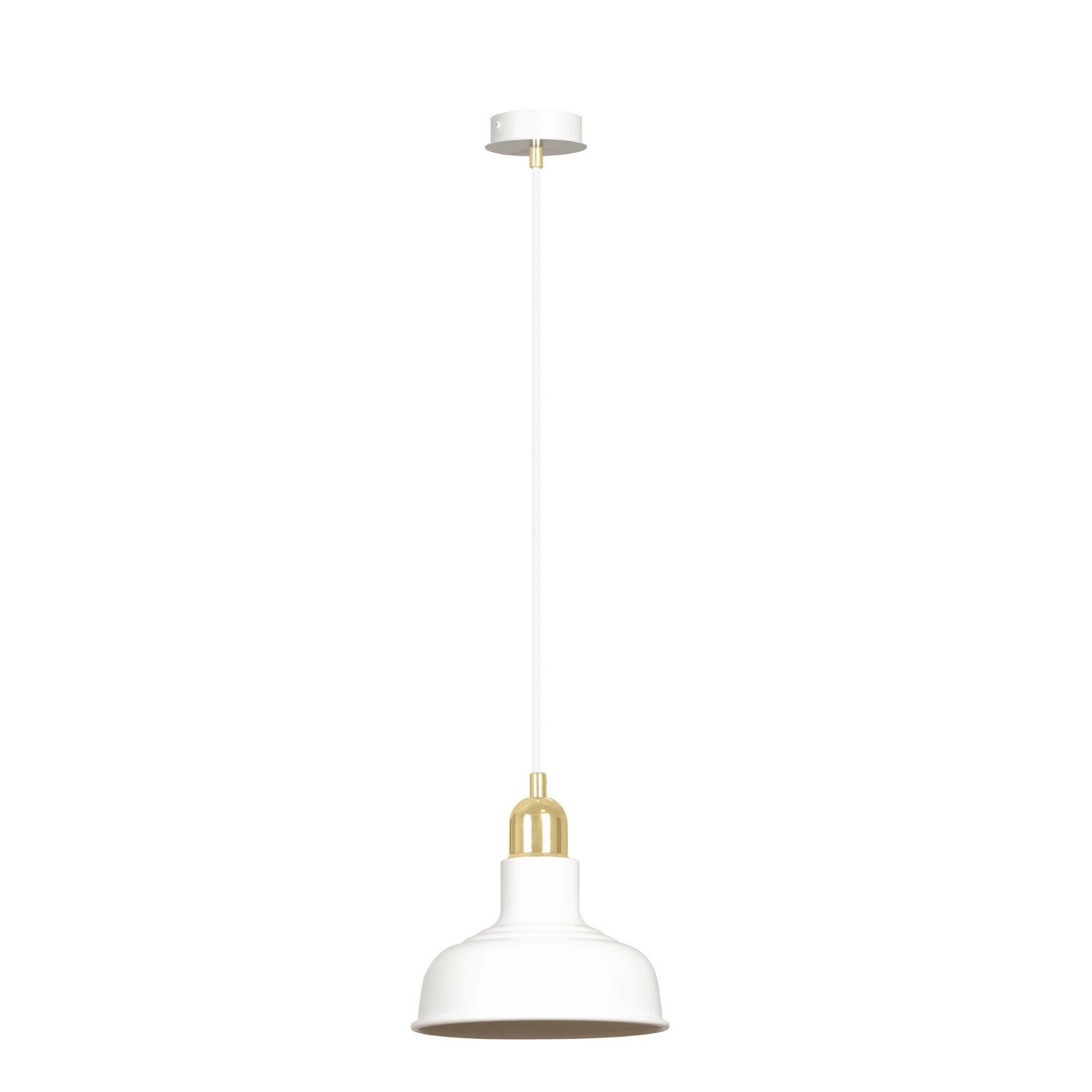 Lampa wisząca Ibor biało-złota 1xE27x15W wym: 100 x 21 x 21 cm metal Emibig