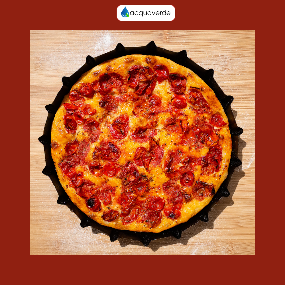 acquaverde | Tegame per l'originale Focaccia Barese, Ø 40 cm, Teglia in Metallo, Rotondo - MADE IN ITALY - 7