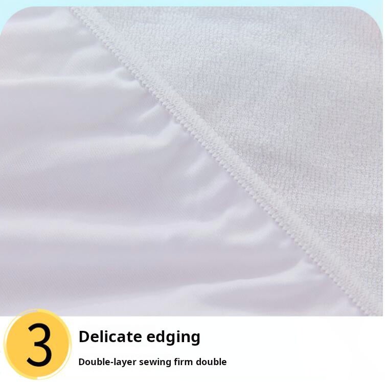 Capa de colchão impermeável de tamanho duplo (200x200 + 30cm) - Protetor de colchão respirável em algodão TPU, branco - 5