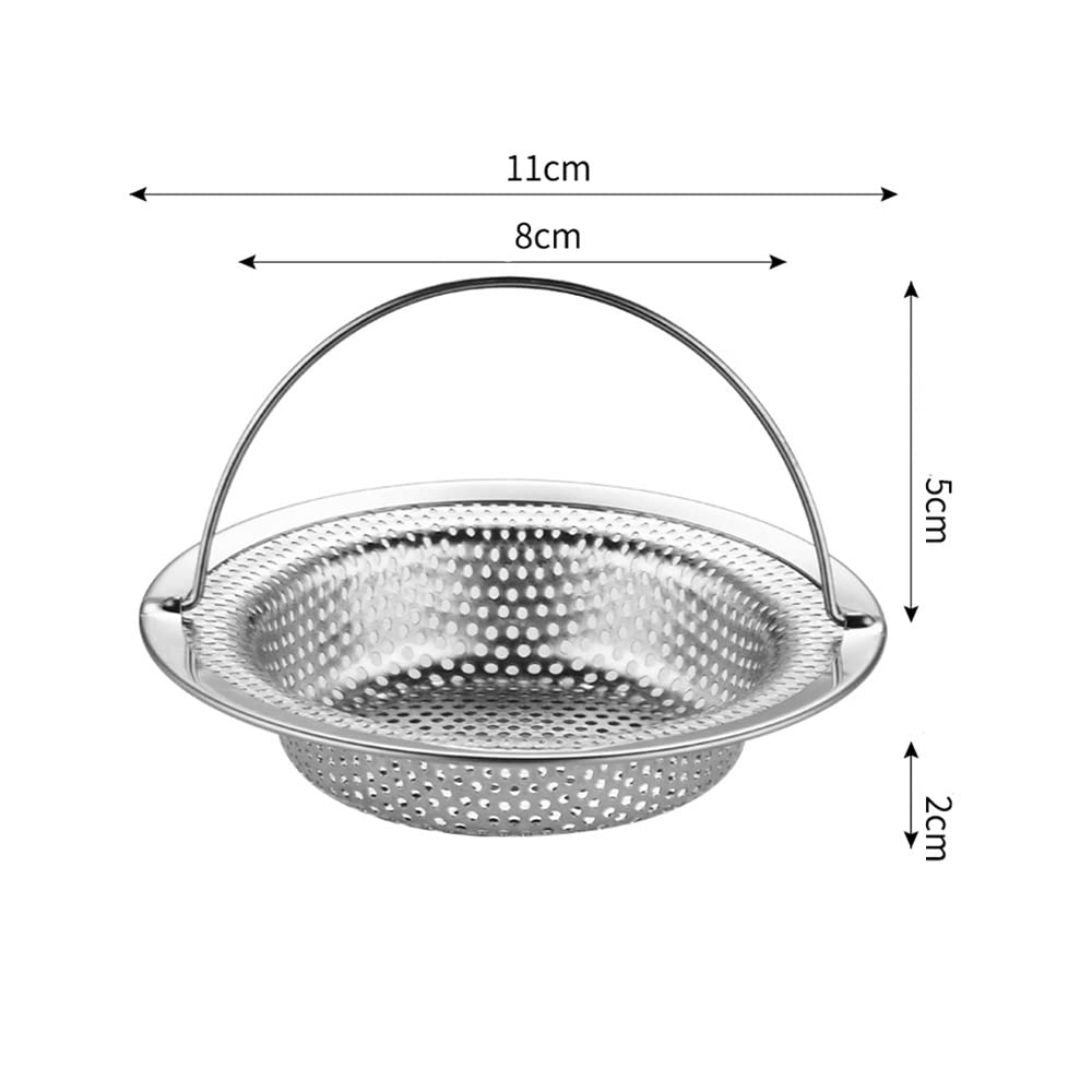 2 Filtry do zlewu kuchennego, sitko do zlewu z uchwytem korka, ochrona przed blokowaniem, średnica zewnętrzna 11 cm - 2