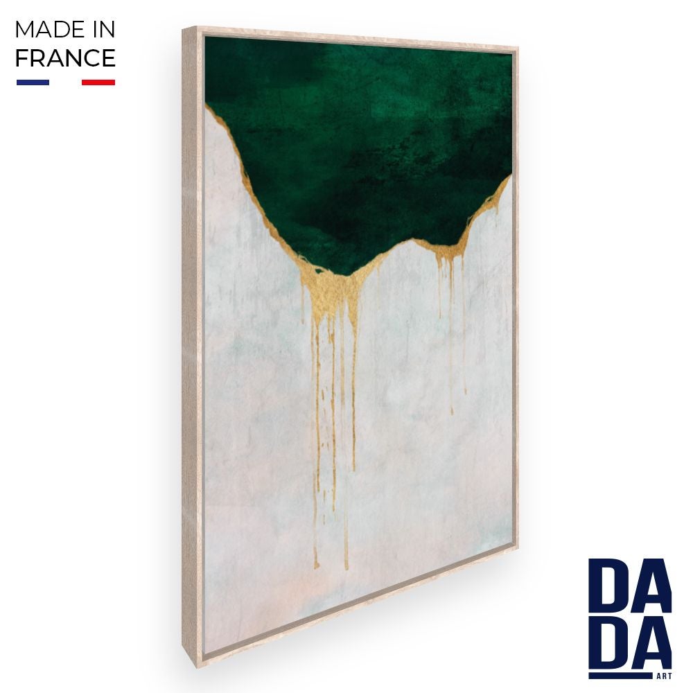 Tableau Toile "Maison Du Lac" - Décoration Murale - Style Graphique Floral - Plusieurs Couleurs - Prêt à Accrocher