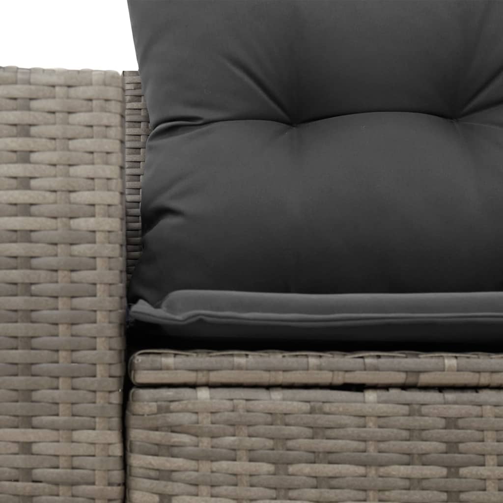 Salon bas de jardin en Rattan synthétique Gris 2 personnes - 9