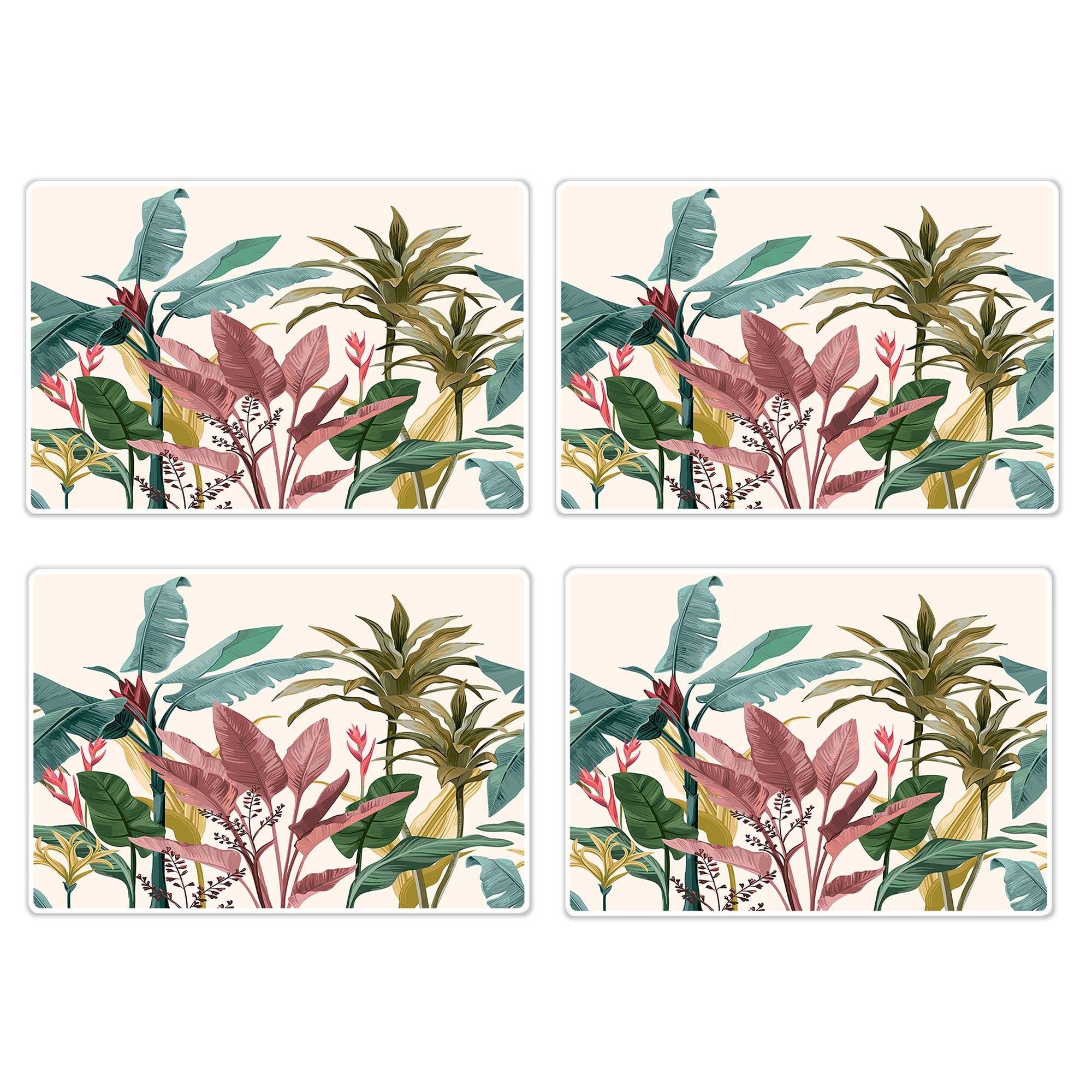 Set di 4 tovagliette lavabili, impermeabili, lavabili in pelle PU