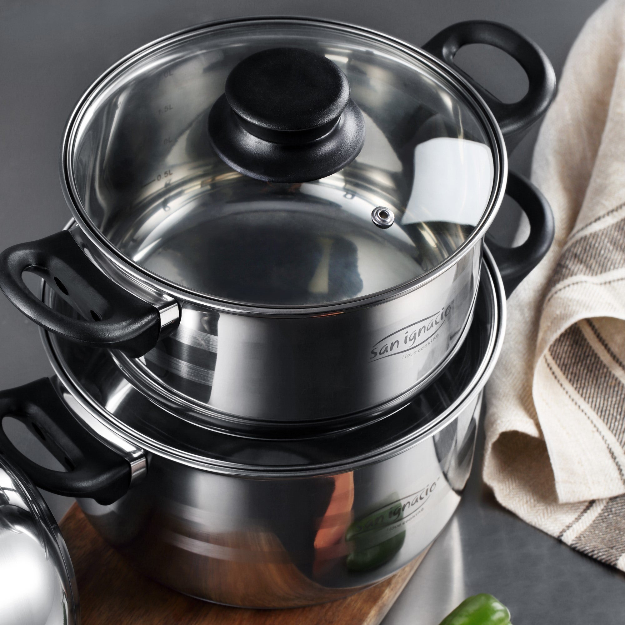 Set di pentole San Ignacio Toledo con tagliere - 8