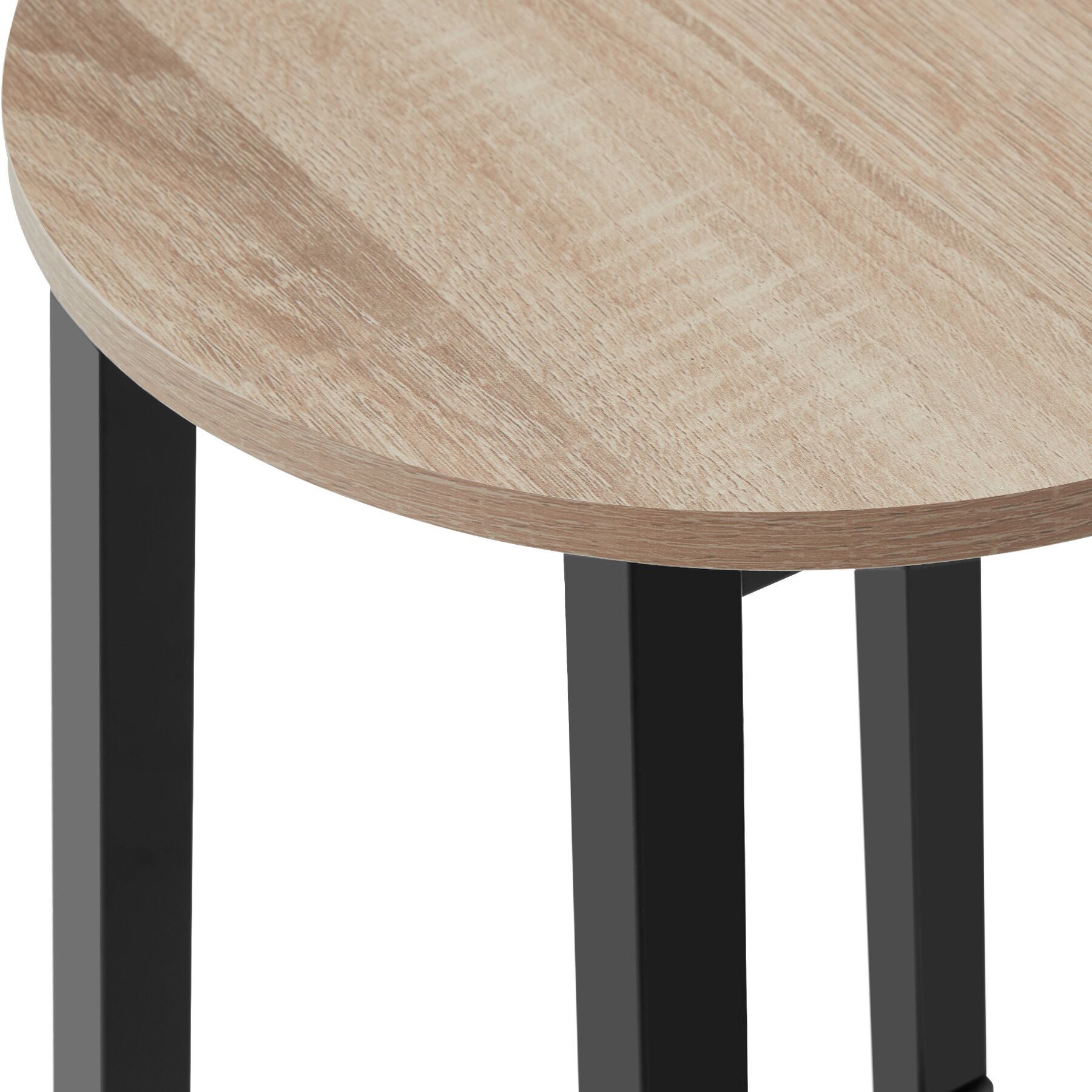 Tectake 2 Tabourets de bar Corby - Bois clair industriel, Chêne Sonoma - 5