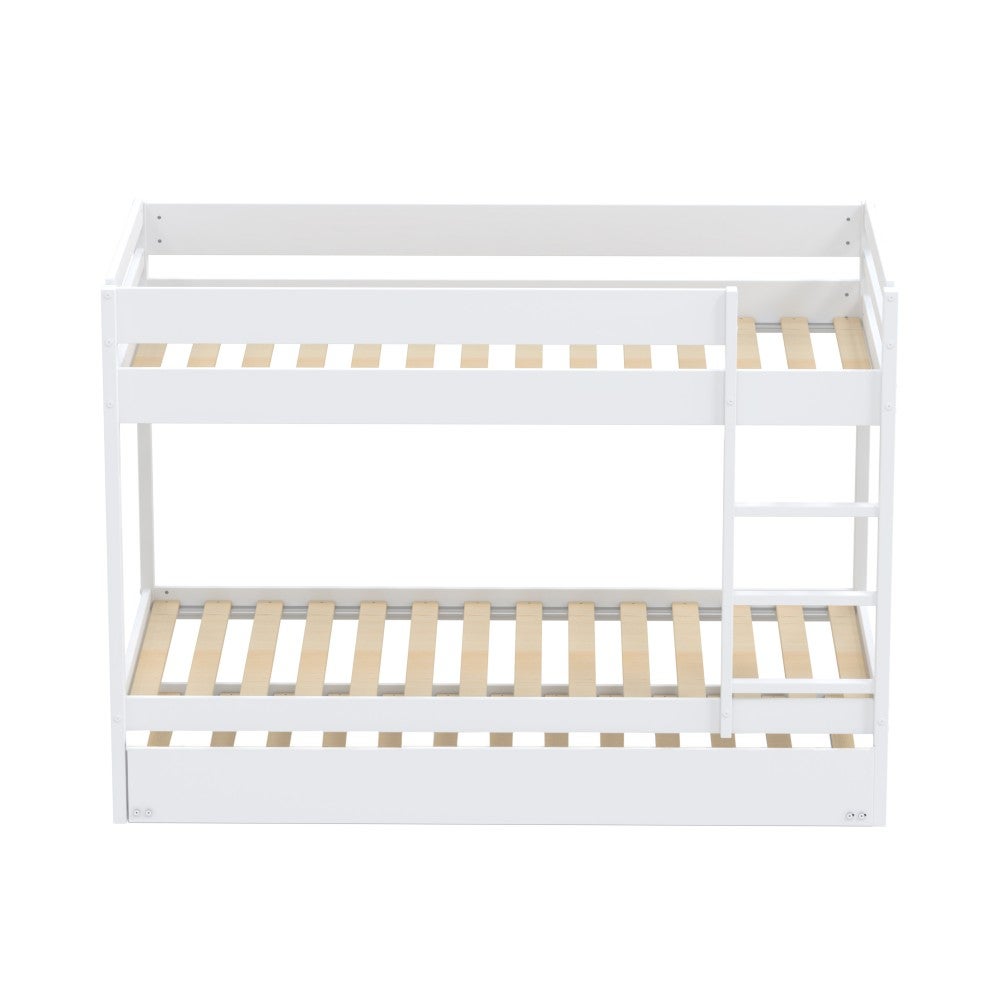 LIT SUPERPOSE WALLY 90x190 + 2 SOMMIERS + 1 LIT TIROIR/ BLANC - 3