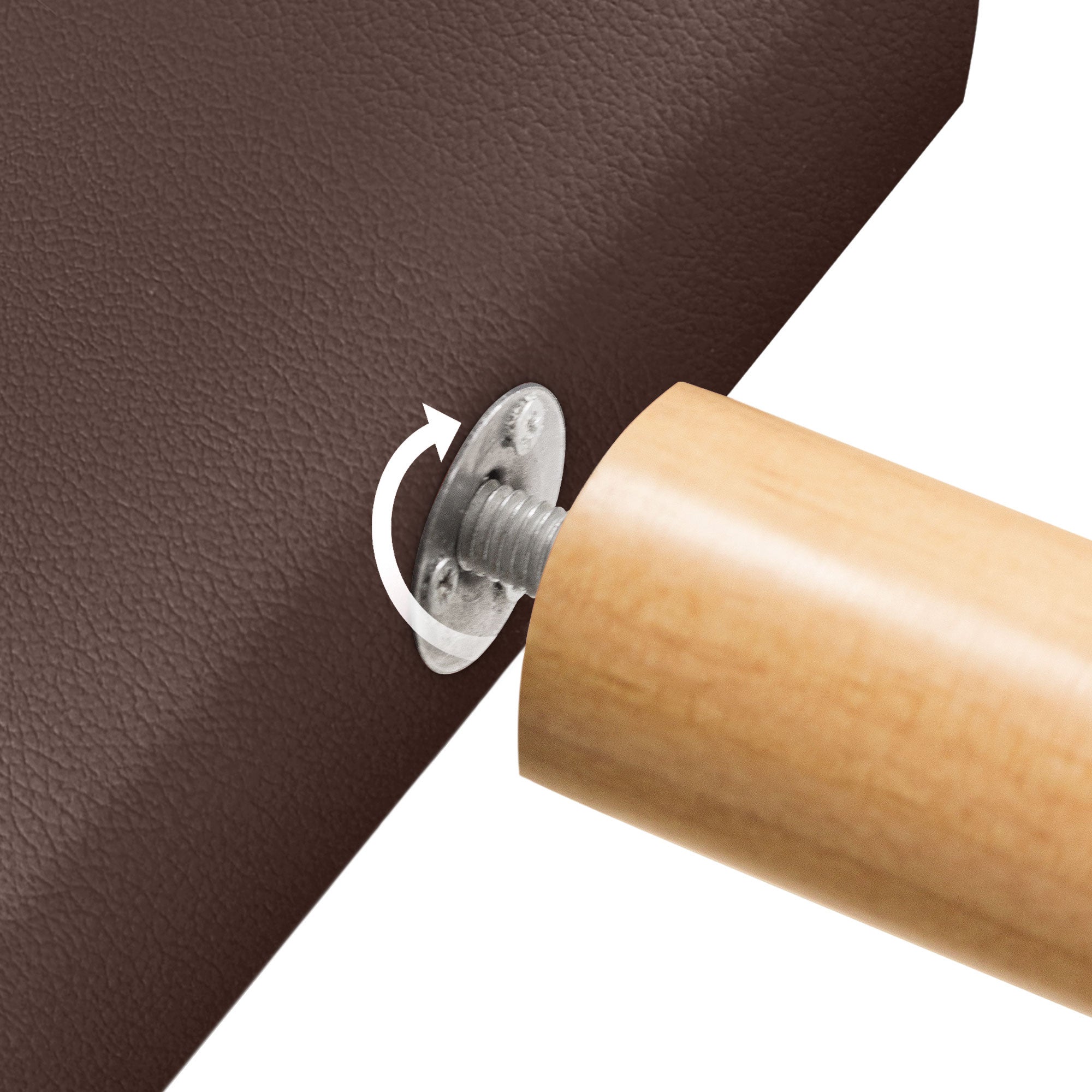 DHOME Cabecero de Polipiel Liso y con Patas cabeceros Cabezal tapizado Cama (Polipiel Chocolate, 150cm (Camas 120/135/140)) - 6