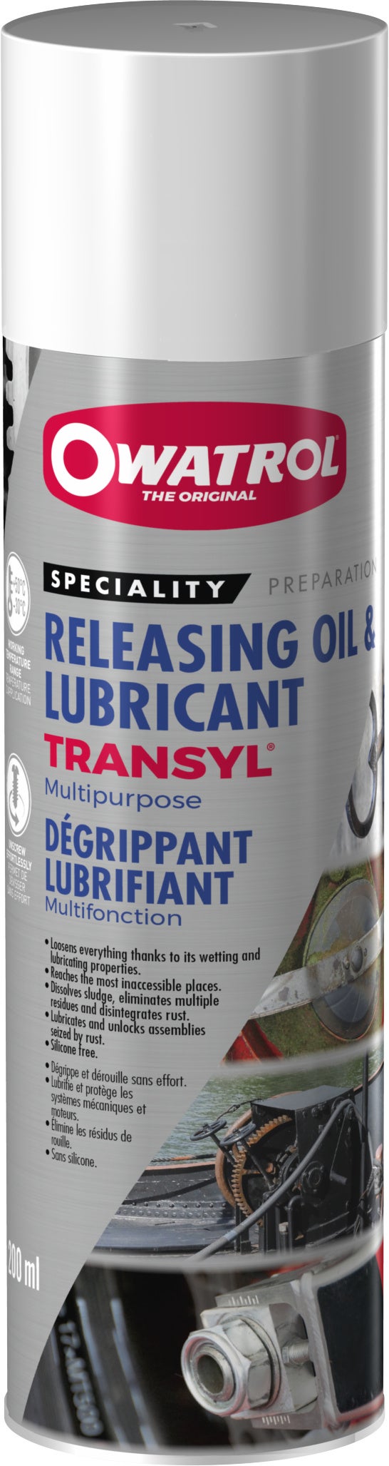 Dégrippant et lubrifiant multifonction Owatrol TRANSYL® ATOMISATEUR Aérosol 250 ml