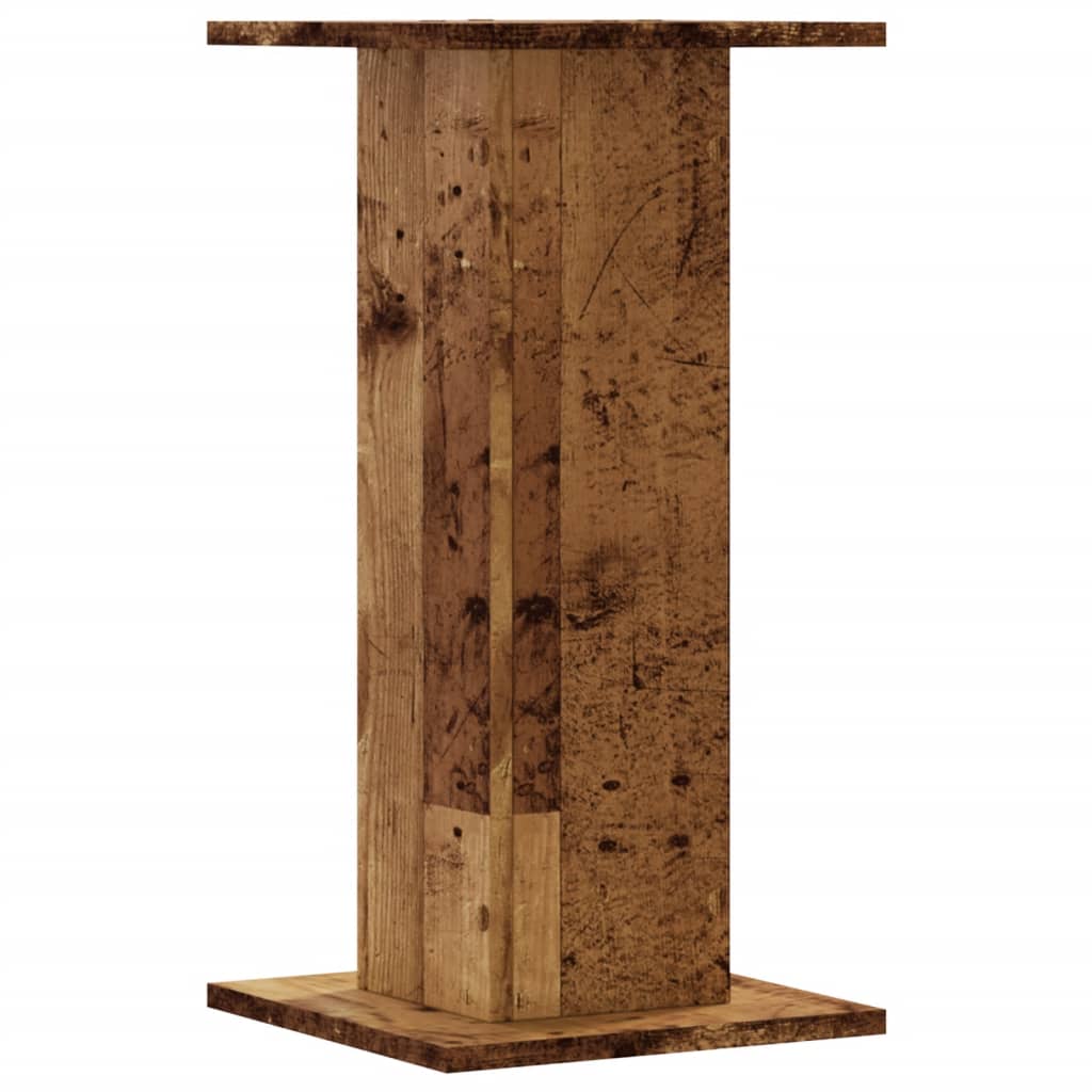 Supports pour plantes 2 pièces bois vieilli en panneau de bois - 5