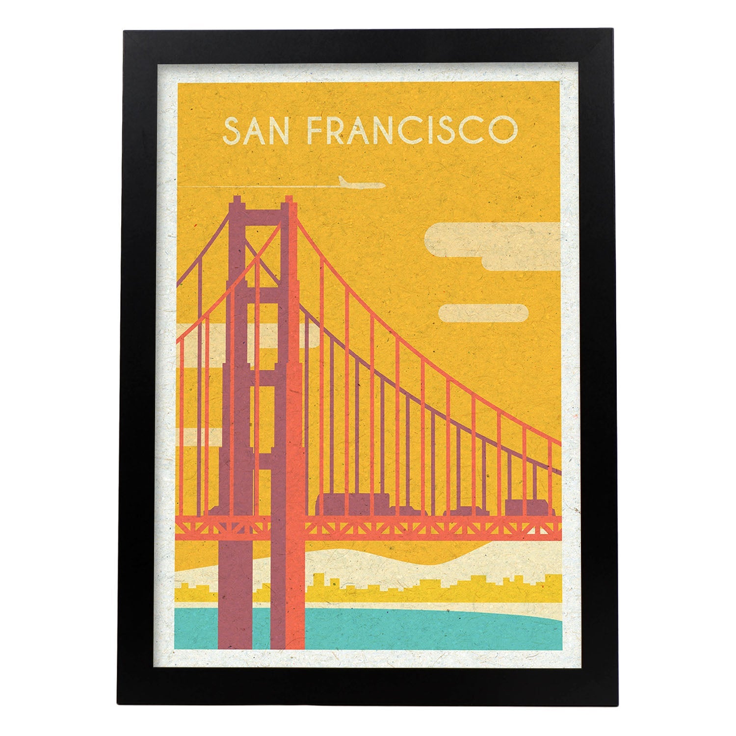 Affiche Vintage San Francisco – Poster Rétro Voyage – Reproduction Papier